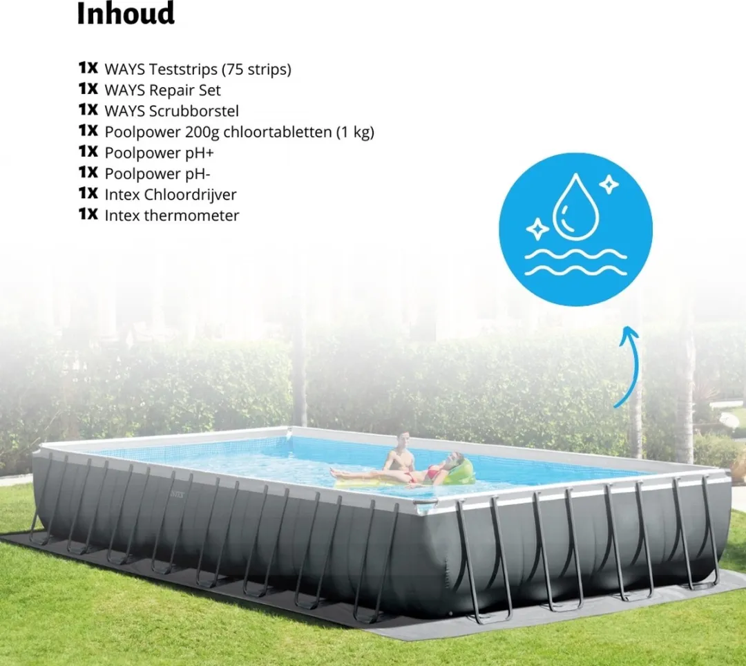 Intex Prism Frame Zwembad 610x132cm - Grijs - 32.695L