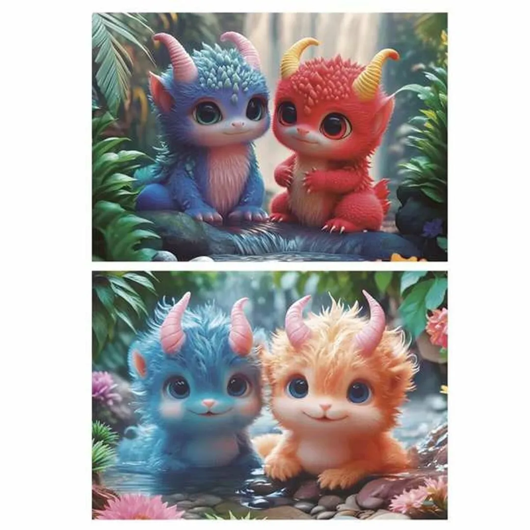 Educa Adorable Monsters Puzzel - 100 Onderdelen - 2 Stuks
