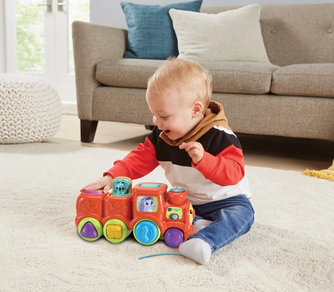 VTech Baby Dierenvriendjes Speelgoed Trein - Interactief & Educatief Babyspeelgoed - Activity-Center - Cadeau - Speelgoed 6 Maanden tot 3 Jaar