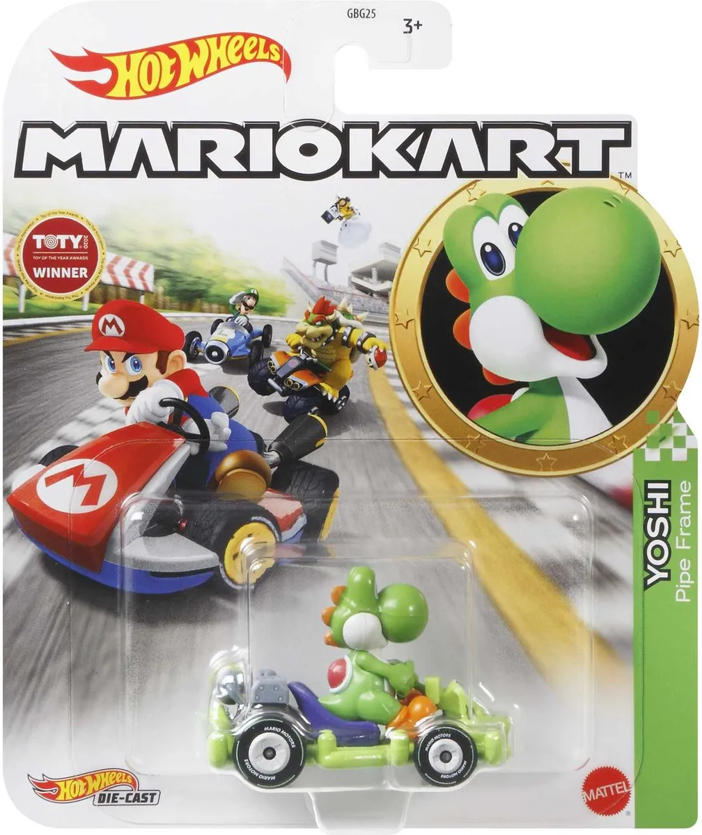 Hot Wheels Mario Kart Die-Cast Yoshi - Multi