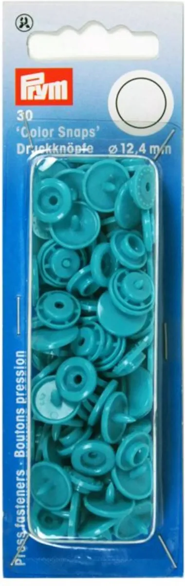 Prym Drukknoop ColorSnaps 12,4mm Turkoois - 30 Stuks