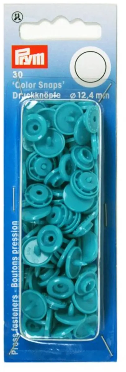 Prym Drukknoop ColorSnaps 12,4mm Turkoois - 30 Stuks