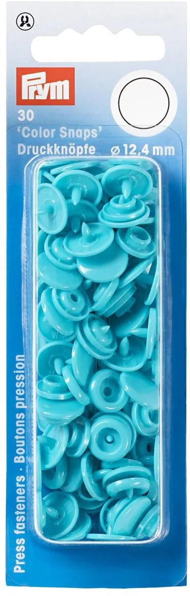Prym Drukknoop ColorSnaps 12,4mm Turkoois - 30 Stuks