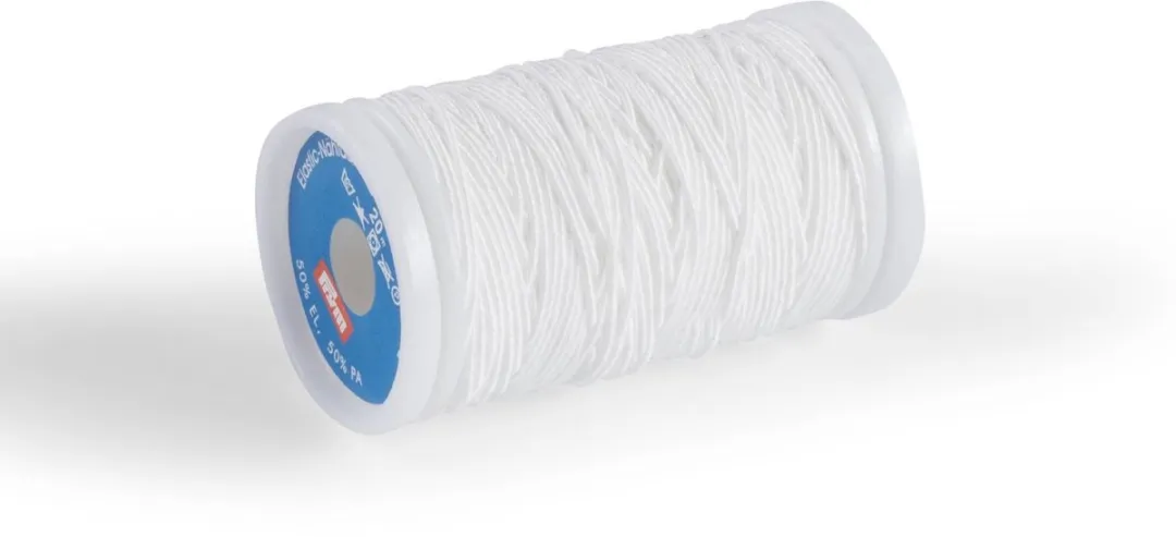 Prym Elastisch Naaigaren 0,5mm - Wit - 20m