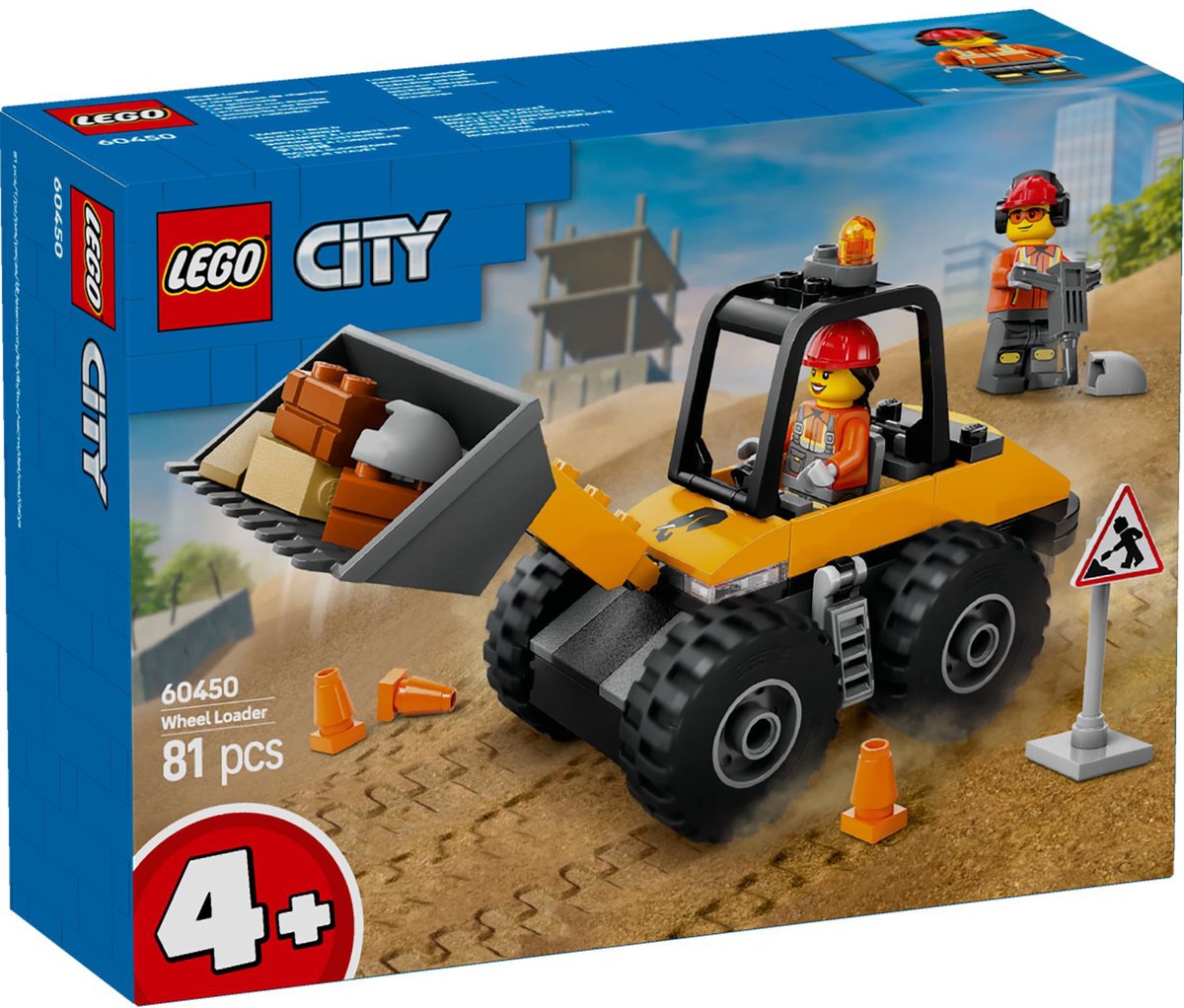 LEGO City Gele wiellader bouwbare voertuigset - 60450