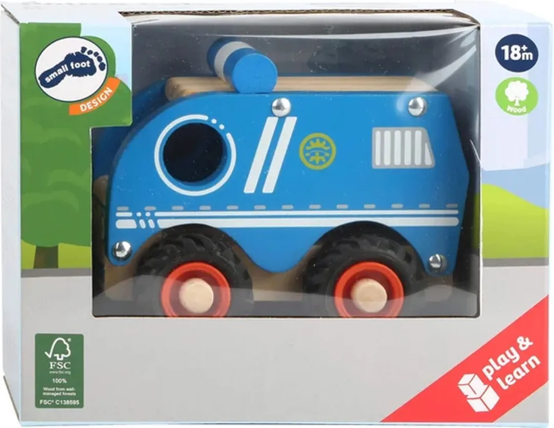 Small Foot Houten Politieauto - Blauw - afbeelding 6 van 6