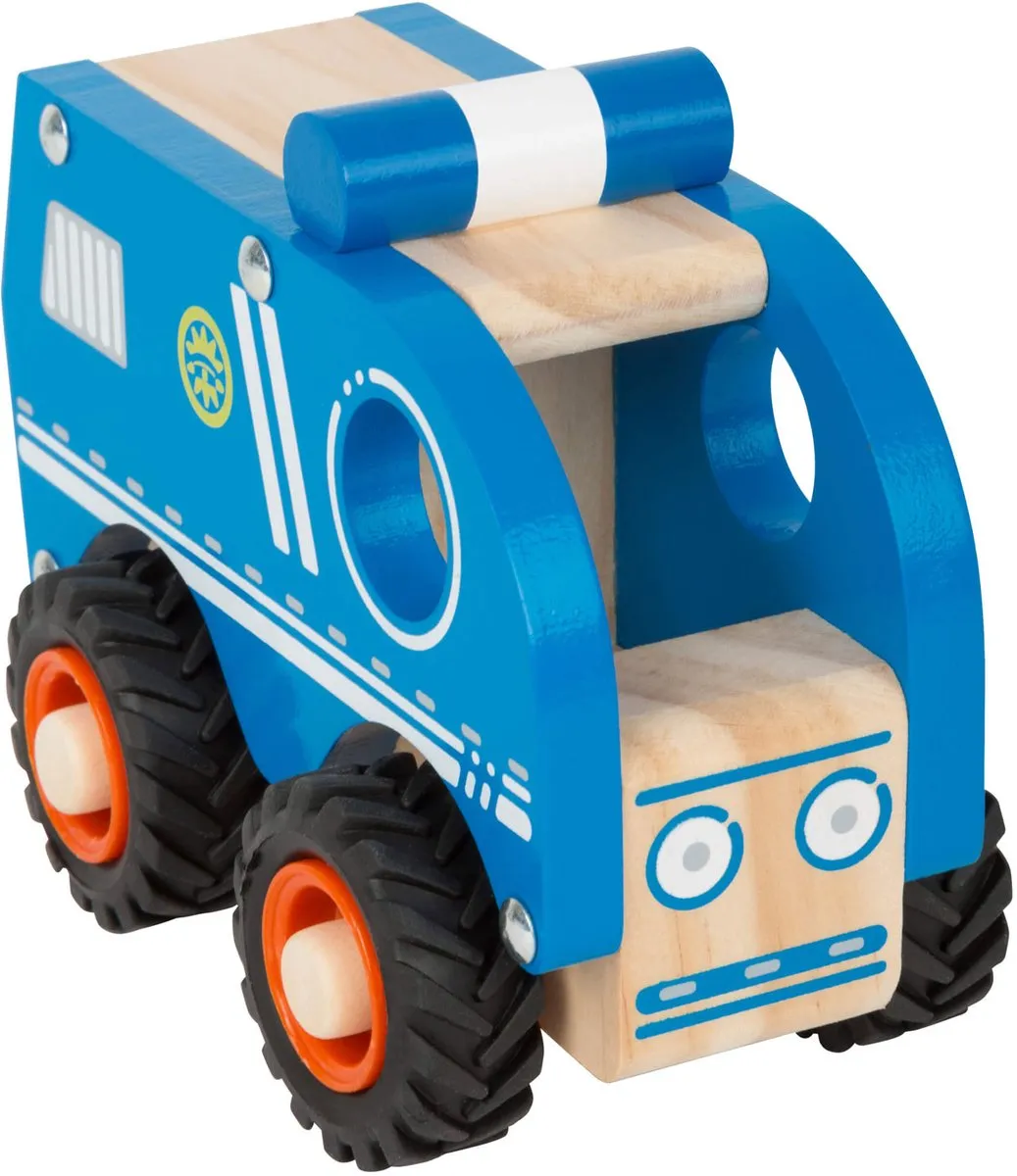 Small Foot Houten Politieauto - Blauw