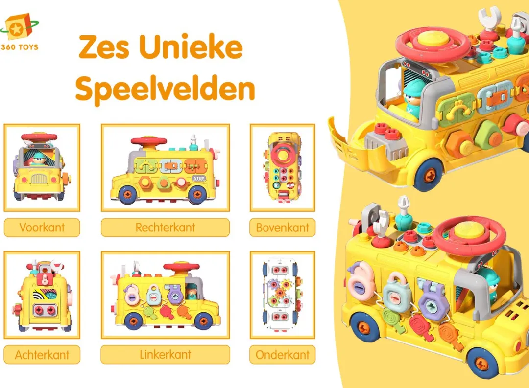 360 Toys Engineering Bus STEM Speelgoed 8720865575407 - Meerkleurig