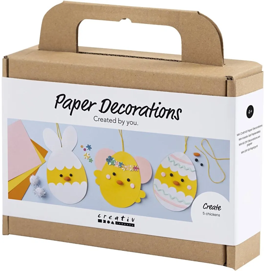 Creativ Company Silk Clay Knutselset Paasdecoratie - 5 Stuks Multicolor