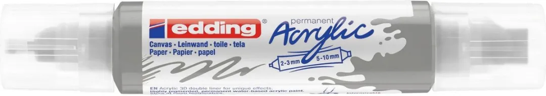 edding 5400 3D Double Liner Acrylmarker - Zilver