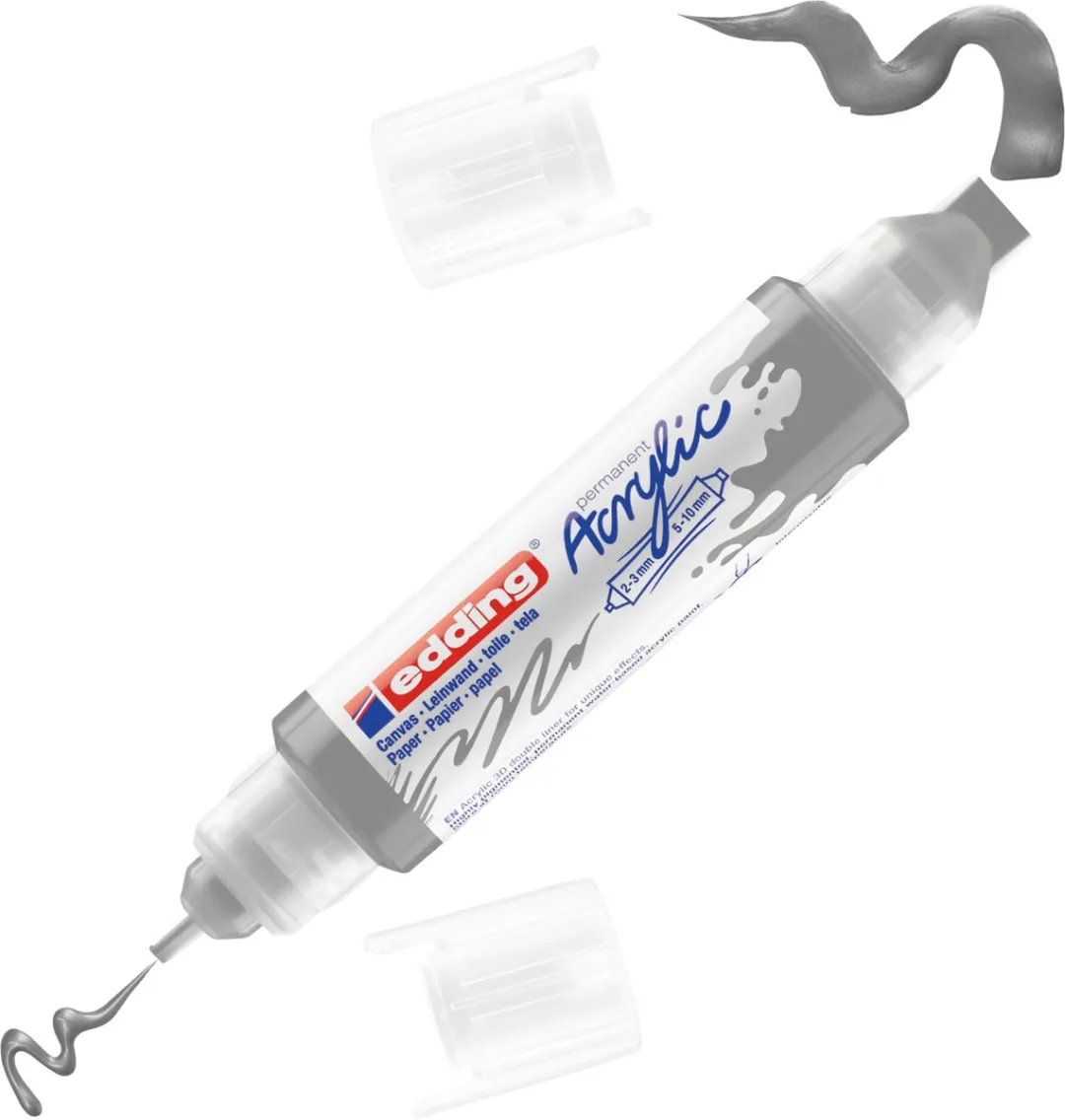 edding 5400 3D Double Liner Acrylmarker - Zilver