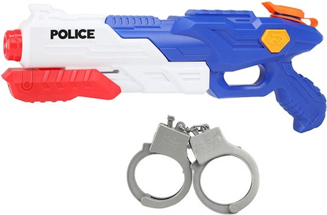 Toi-Toys Politie Waterpistool Blauw 40cm - 0,2L - Handboeien