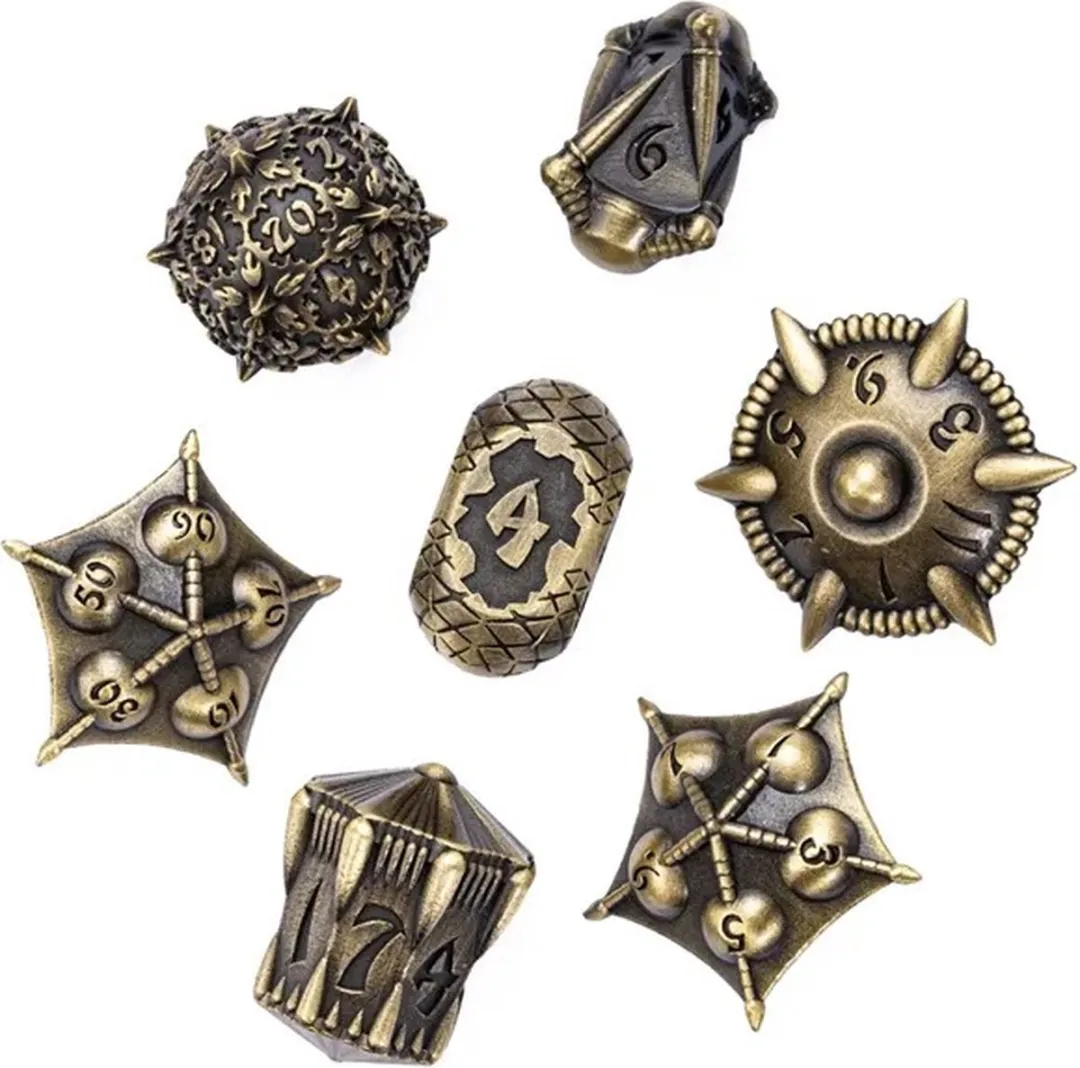 Lapi Toys DnD Metalen Dobbelstenen Set 7 Stuks