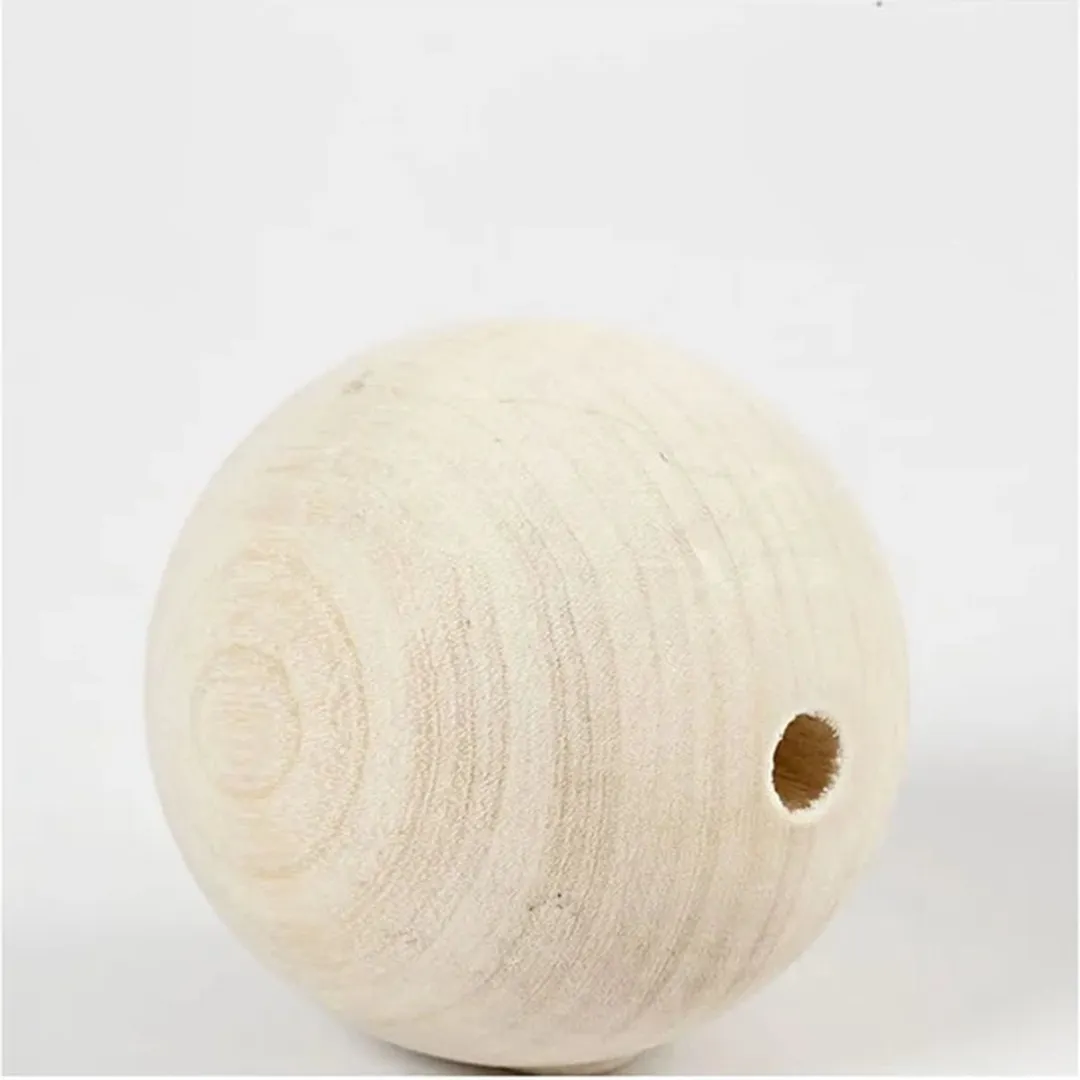 Creativ Company Houten Kralen 60mm - Naturel - 3 Stuks