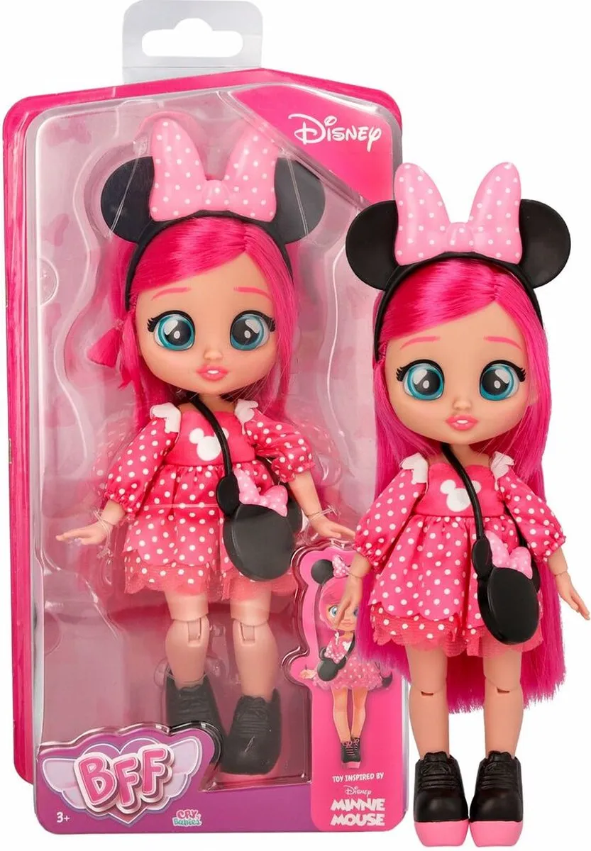 Imc Toys Cry Babies BFF Disney Minnie Mouse Speelfiguur 20cm - Multicolor - afbeelding 6 van 6