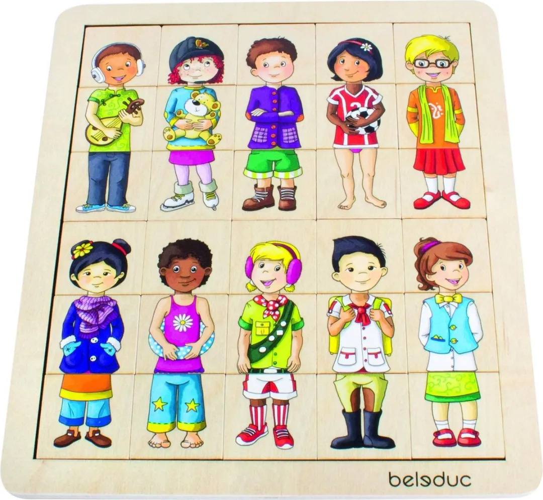 Beleduc Match & Mix Houten Legpuzzel 30 Stuks