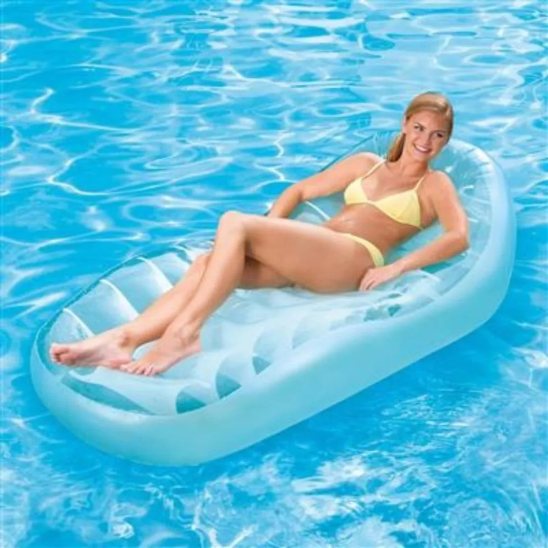Summer Waves Ergolounge Opblaasbare Fauteuil 168x81cm - Blauw