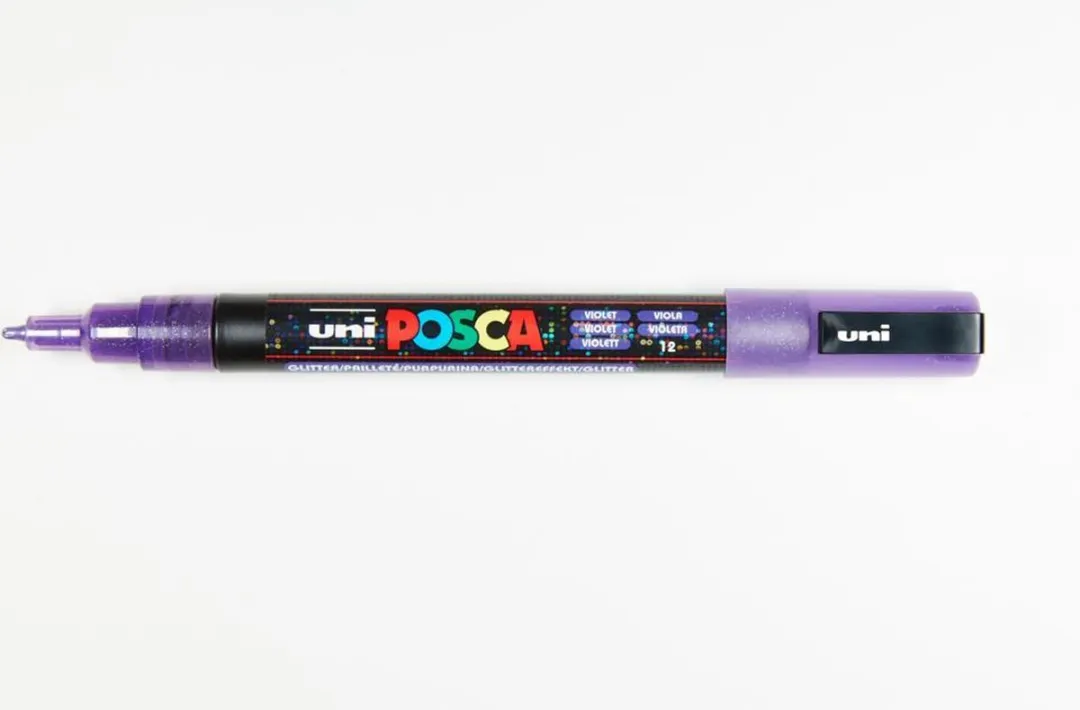 Posca Uni Posca Verfmarker Glitter Paars