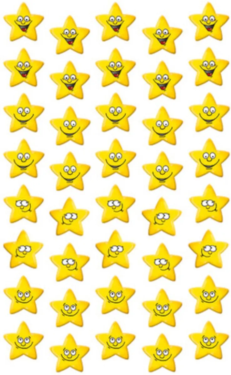Avery Stickervel Ster Junior Geel 120-delig
