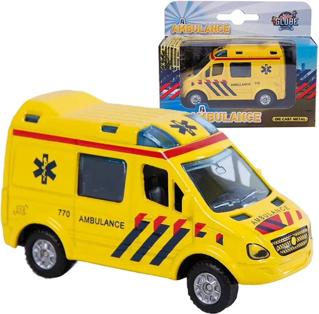 Kids Globe Die-cast Ambulance NL Blauw - MPN 520085 - afbeelding 6 van 6