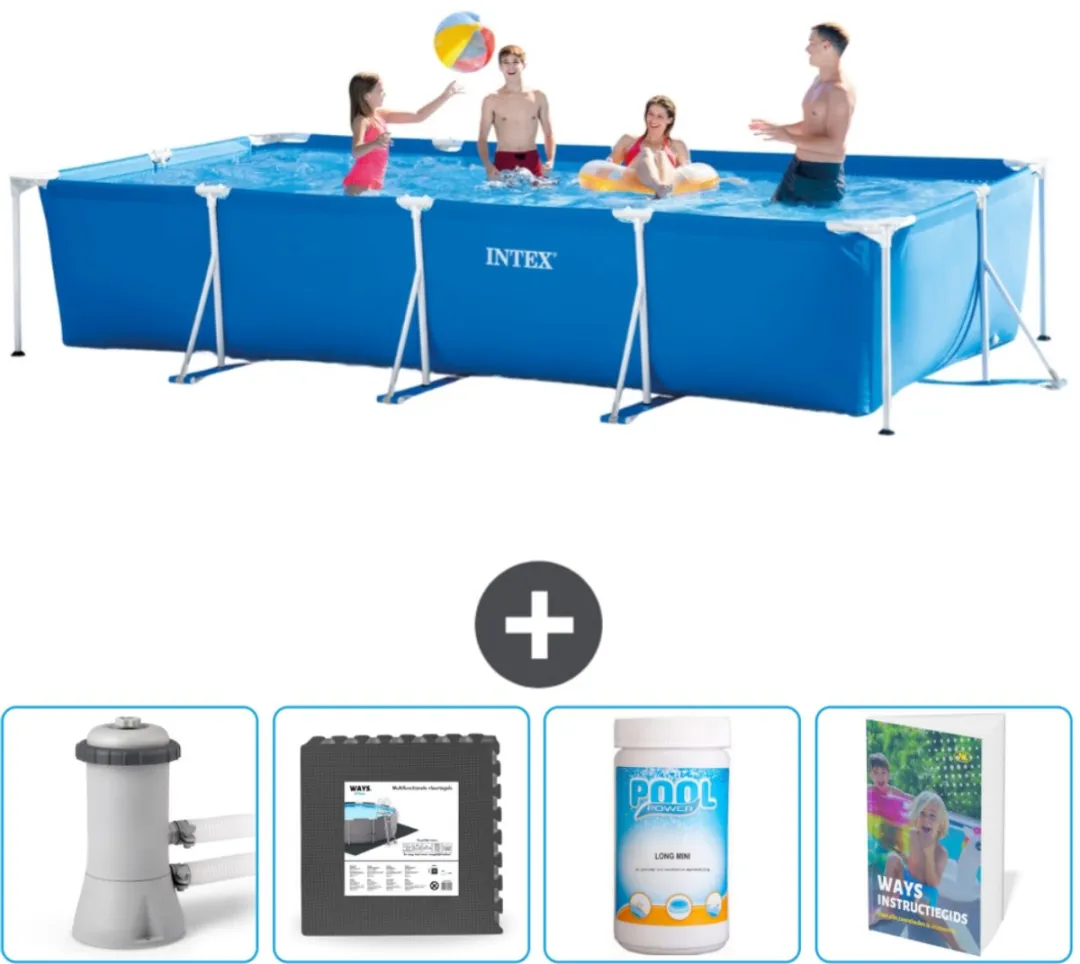 Intex Rechthoekig Frame Zwembad 450x220x84cm - Blauw - 28273NP