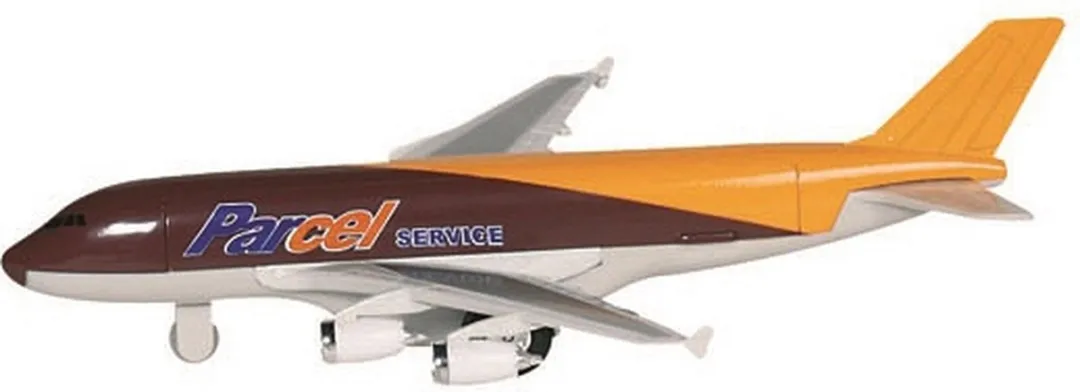 Goki Speelgoed Vliegtuig - Pull Back Motor 19cm - Bruin/Geel