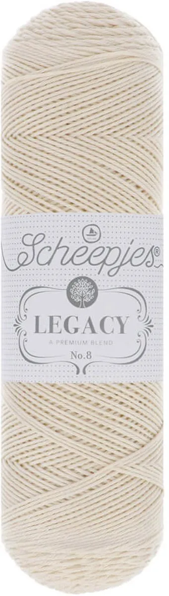 Scheepjes Legacy Glanskatoen nr. 8 - Ecru