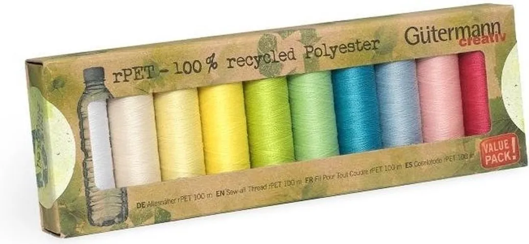 Gutermann Naaigarenset rPET 10x100m - 10 Kleuren