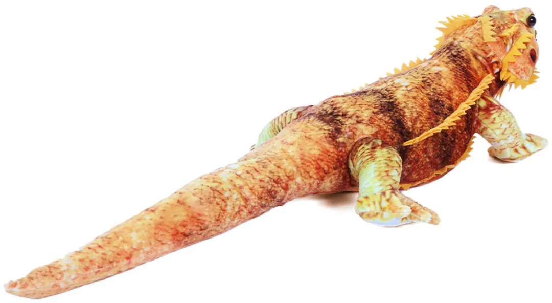 PIA Soft Toys Pluche Knuffeldier Baardagaam 60cm - Geel/Oranje/Bruin