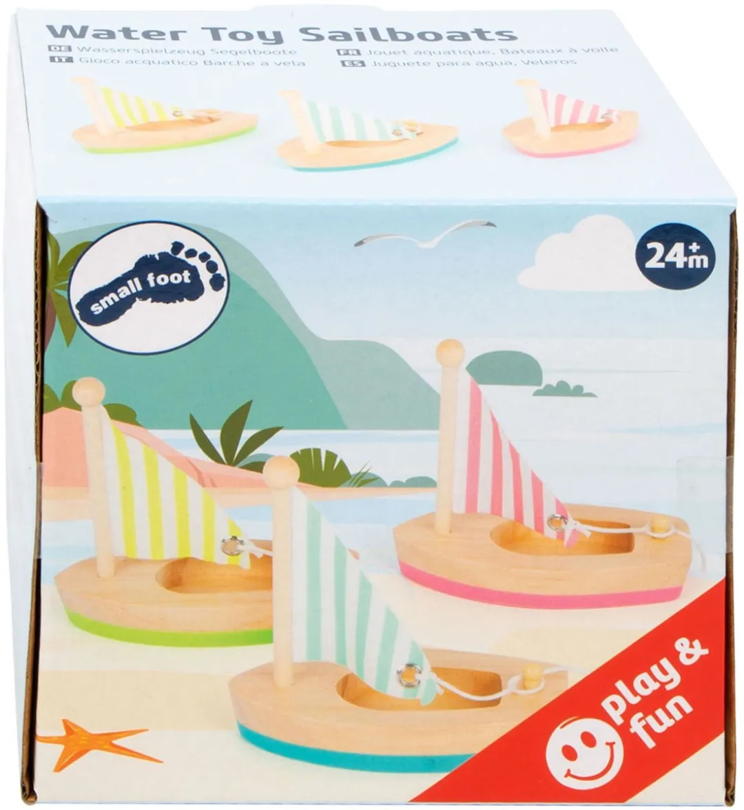 Small Foot Houten Zeilboten Set 3 Stuks - Multicolor