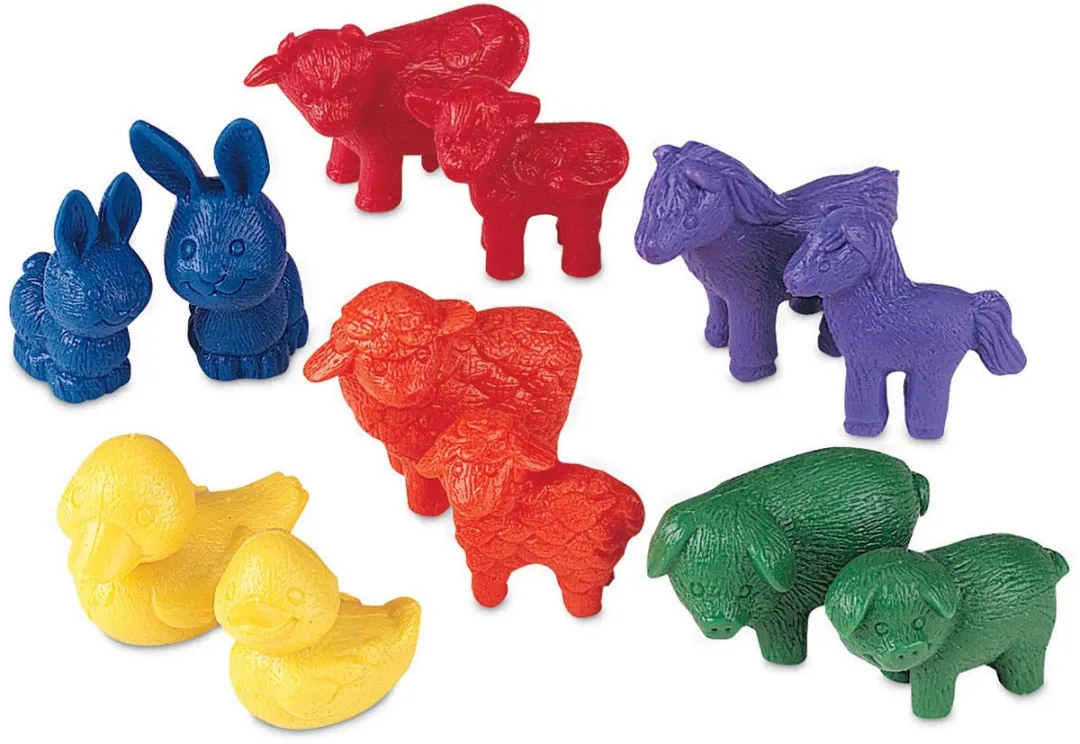 Learning Resources Boerderijdieren Teller Set 144 Stuks - Multicolor