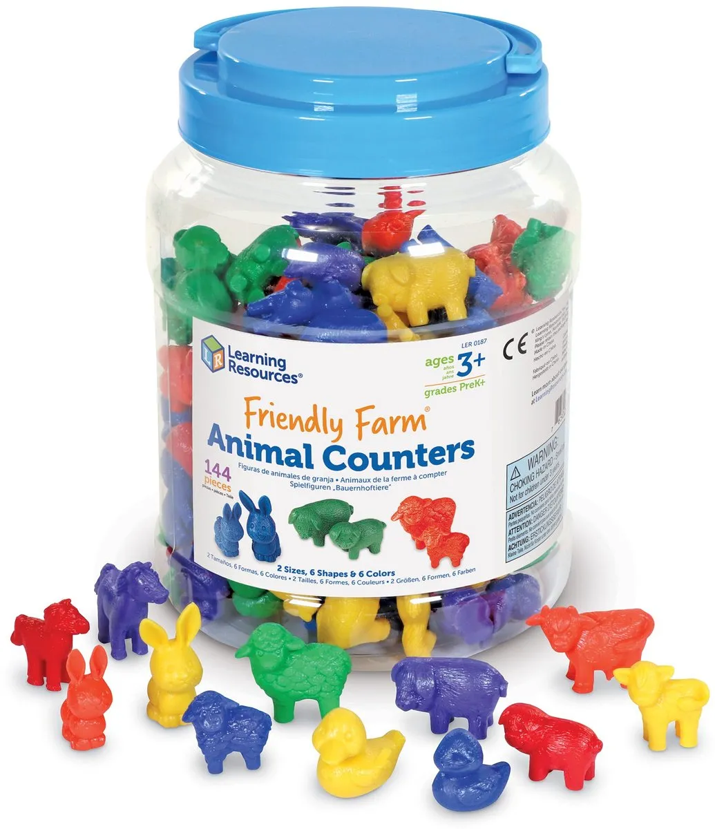 Learning Resources Boerderijdieren Teller Set 144 Stuks - Multicolor