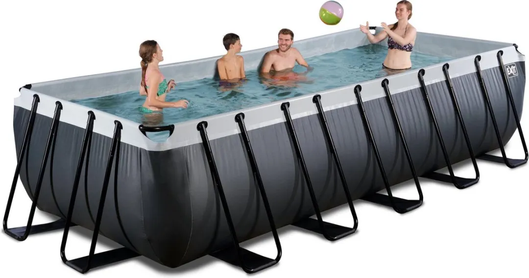 EXIT Toys Zwembad Black Leather 540x250x122cm - 13.465L - Zwart - afbeelding 6 van 6