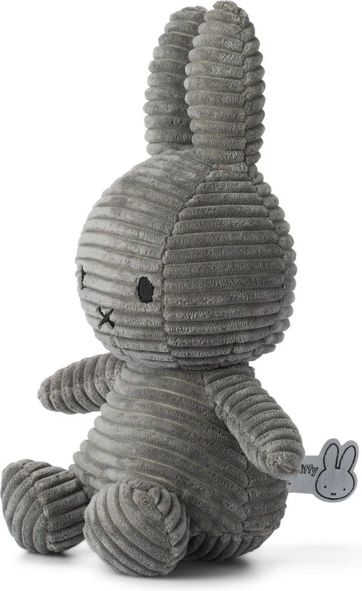 Nijntje Corduroy Knuffel - 23cm Grijs