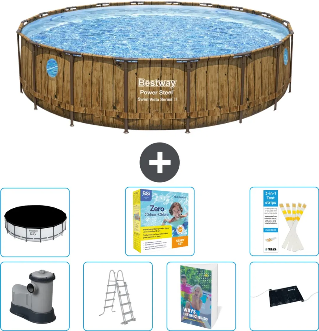Bestway Rond Power Steel Swim Vista Zwembad 549cm