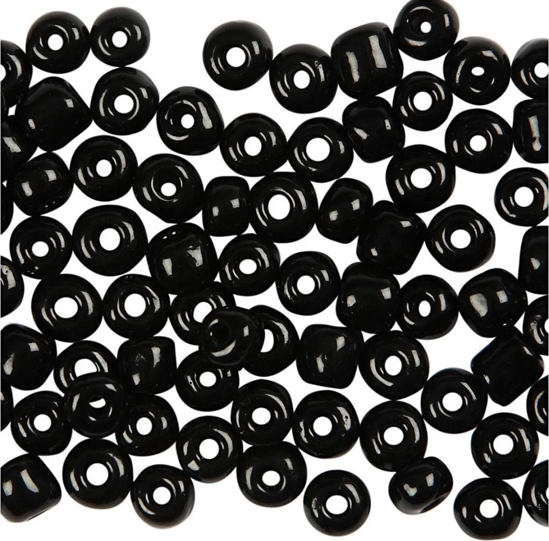 Creativ Company Rocailles 4mm - Zwart - 25gr