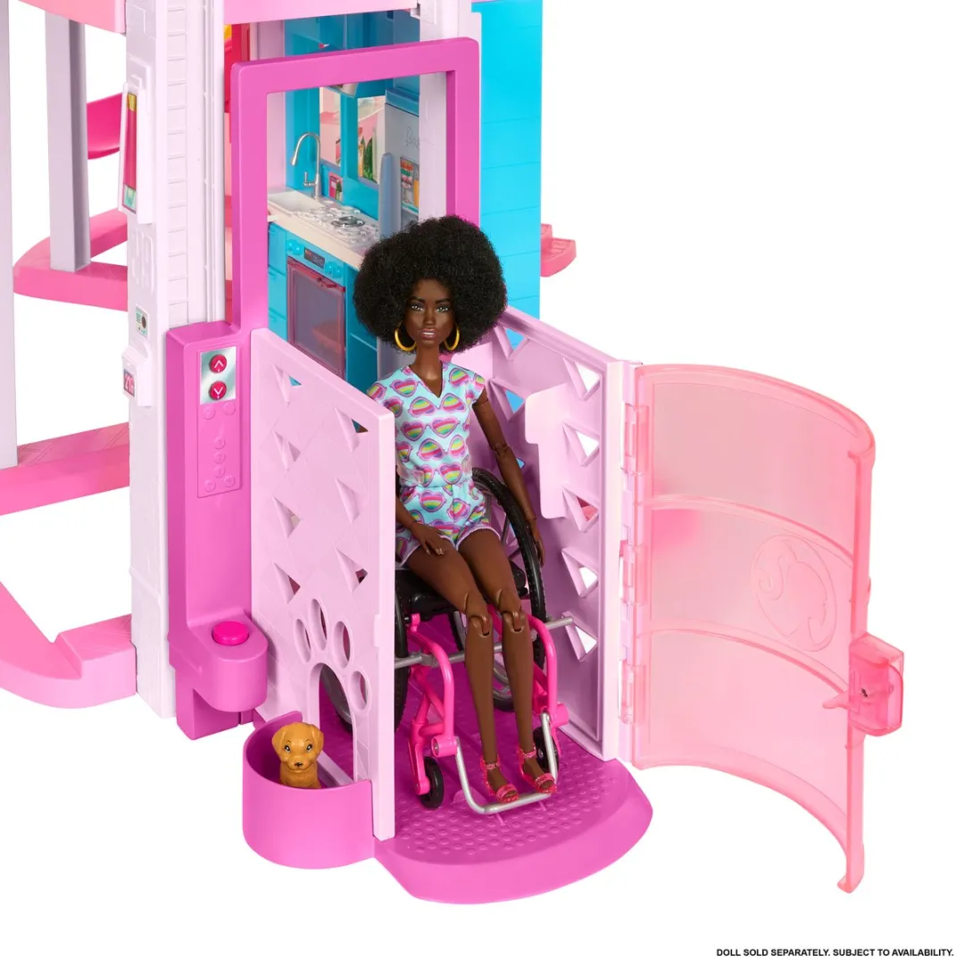Barbie Droomhuis 2 Poppenhuis 114cm - Glijbaan & 75 Accessoires