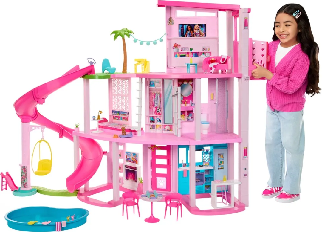 Barbie Droomhuis 2 Poppenhuis 114cm - Glijbaan & 75 Accessoires