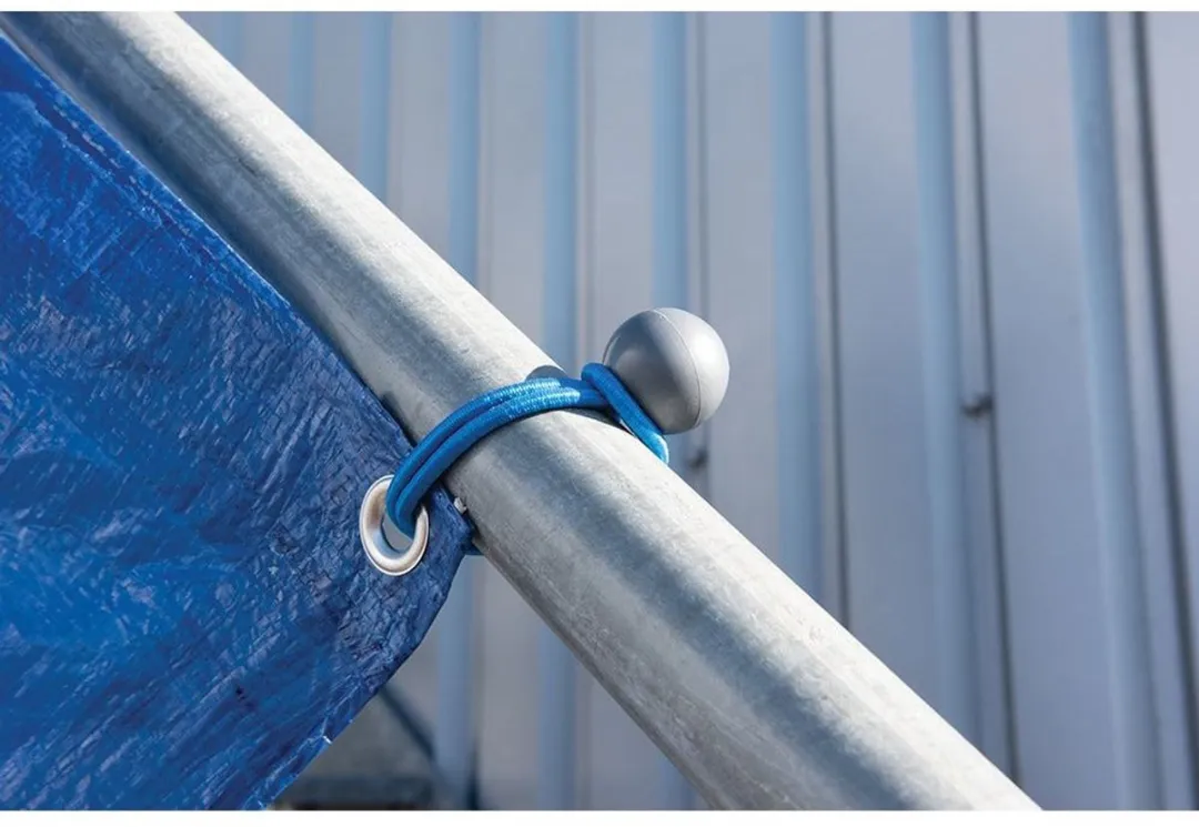 Silverline Elastisch Zeildoek Koord 175mm - Blauw - 10 Stuks