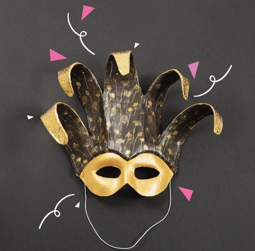 Decopatch Texture Papier A3 Zwart met Goud Bloemen
