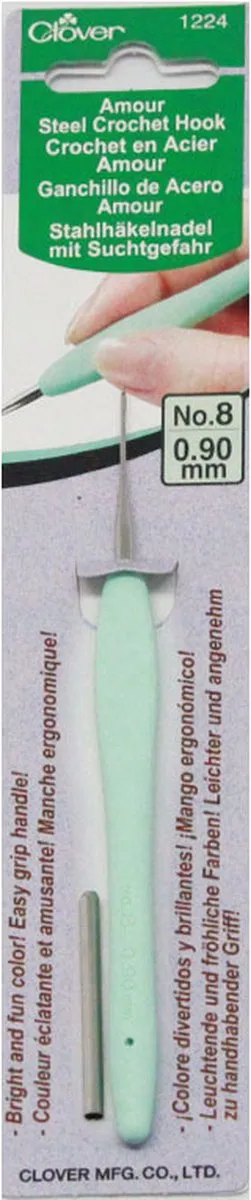 Clover Amour Haaknaald 0.90mm - 3 Stuks Multikleur