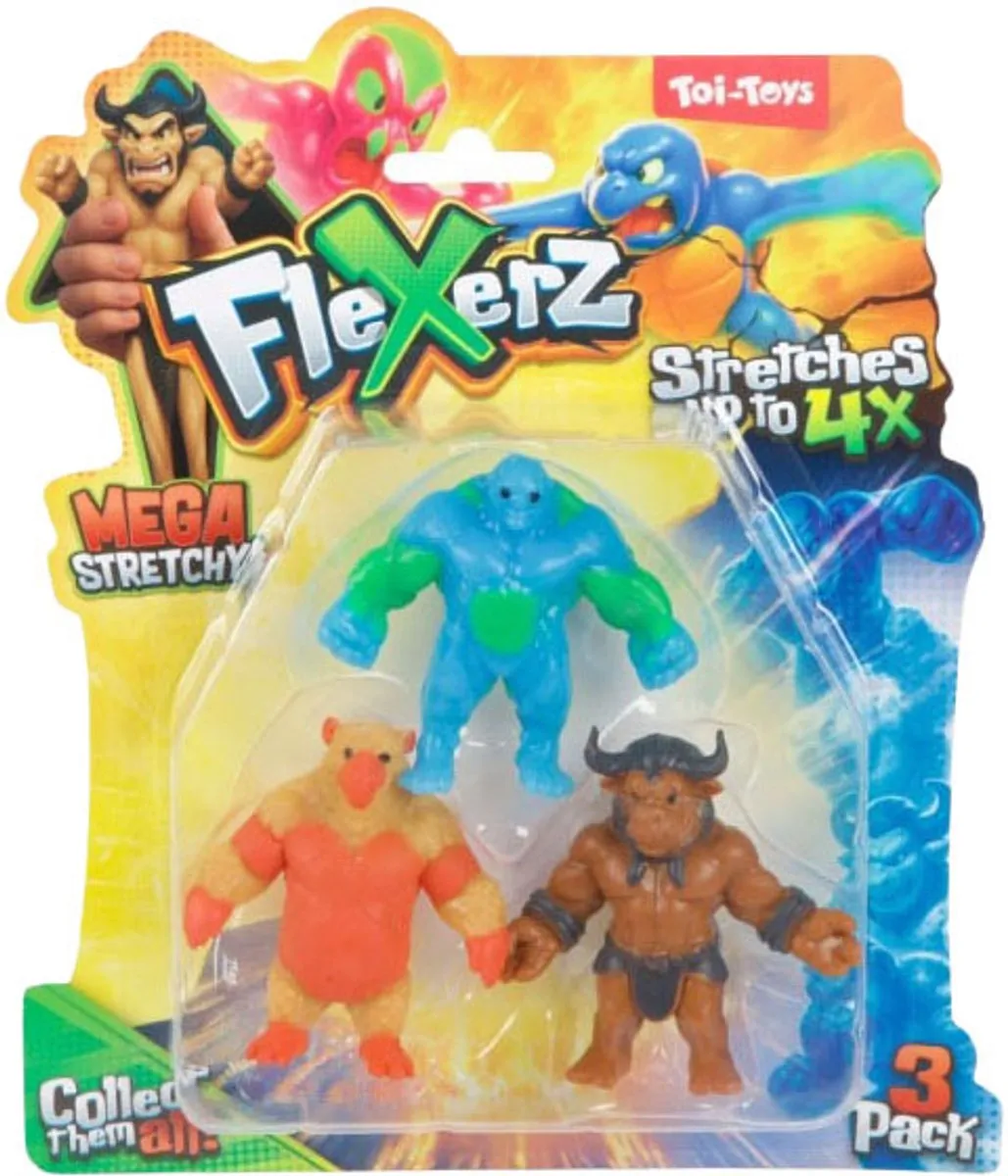Toi-Toys Anti Stressfiguur Flexerz 6cm - 3 Stuks