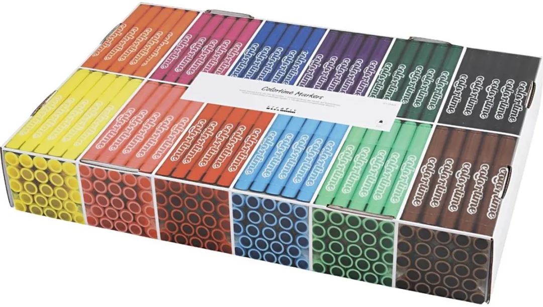 Colortime stift, 5 mm lijn, standaardkleuren, 288 assorti