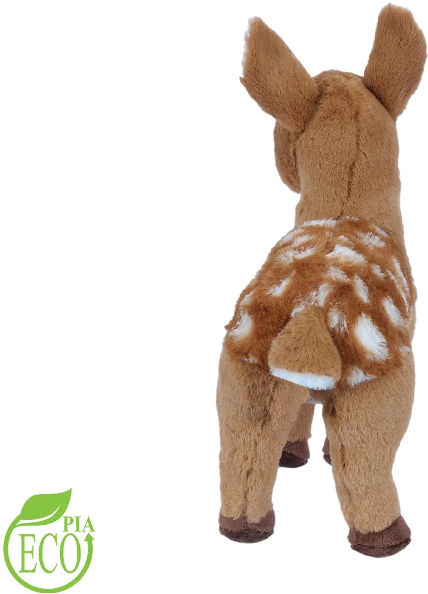 PIA Soft Toys Eco Pluche Hert Knuffel Staand 26cm - Bruin/Wit