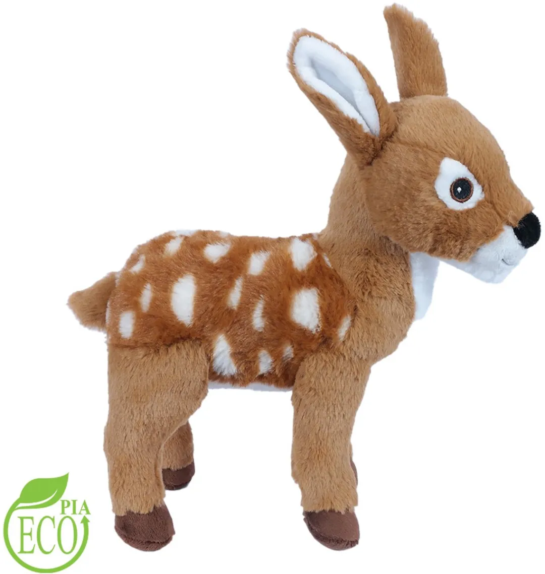 PIA Soft Toys Eco Pluche Hert Knuffel Staand 26cm - Bruin/Wit