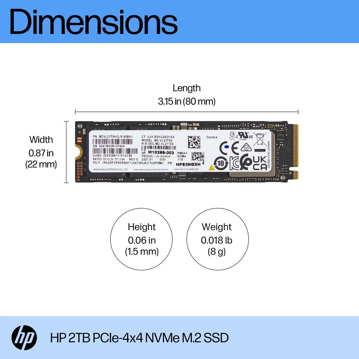 HP AL0N0AA 1TB NVMe SSD