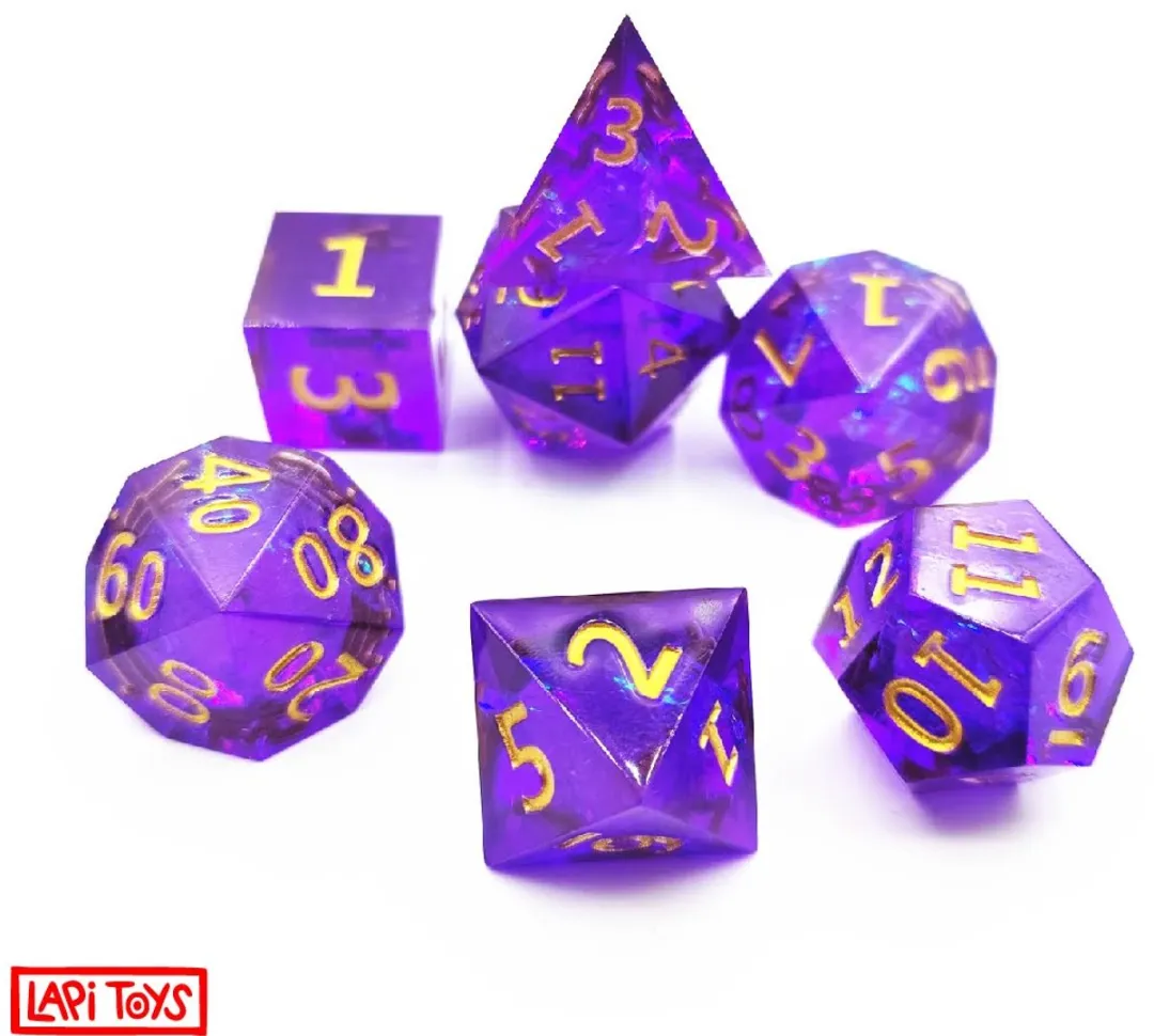 Lapi Toys DnD Polydice Set - 7 Stuks - Paars
