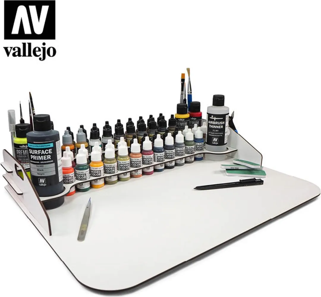 Vallejo Modelbouwdecoratie 26013 Verfdisplay + Werkstation - 50x37cm - Multi