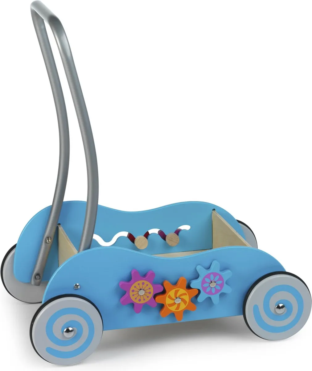 Simply For Kids Houten Duwwagen - Blauw