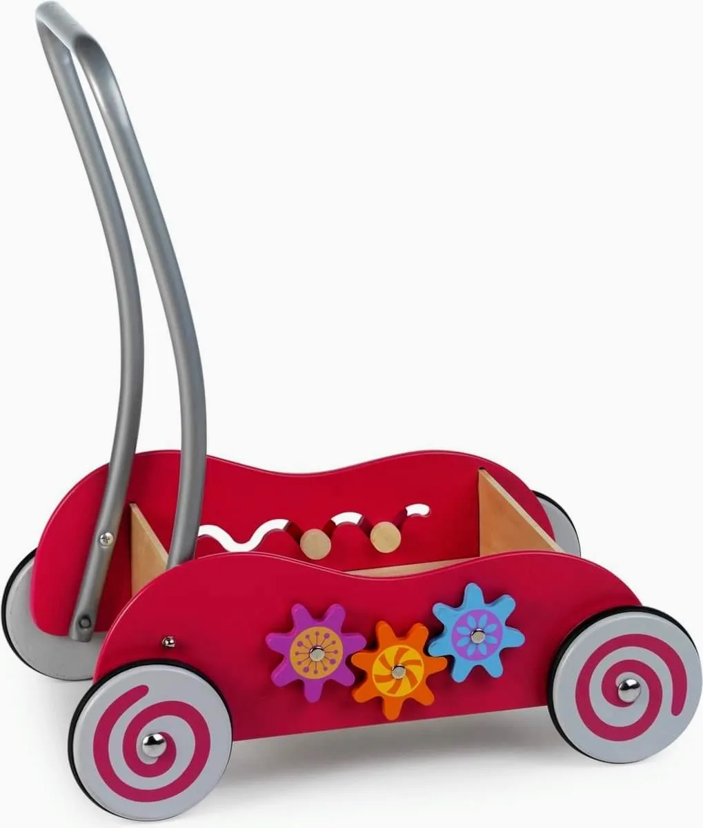 Simply For Kids Houten Duwwagen - Blauw